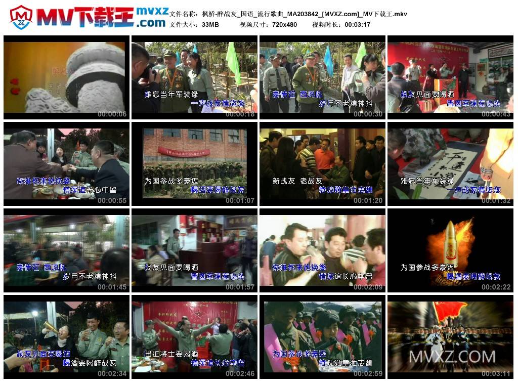 枫桥-醉战友_国语_流行歌曲_MA203842